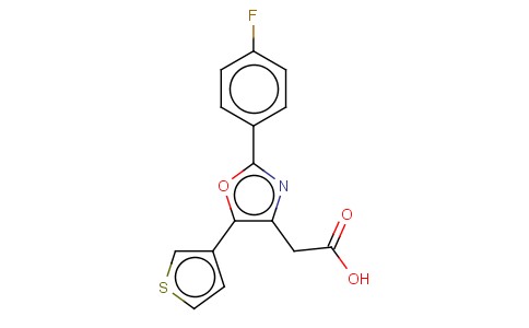 4-OXAZOLEACETIC ACID, 2-(P-FLUOROPHENYL)-5-(3-THIENYL)-